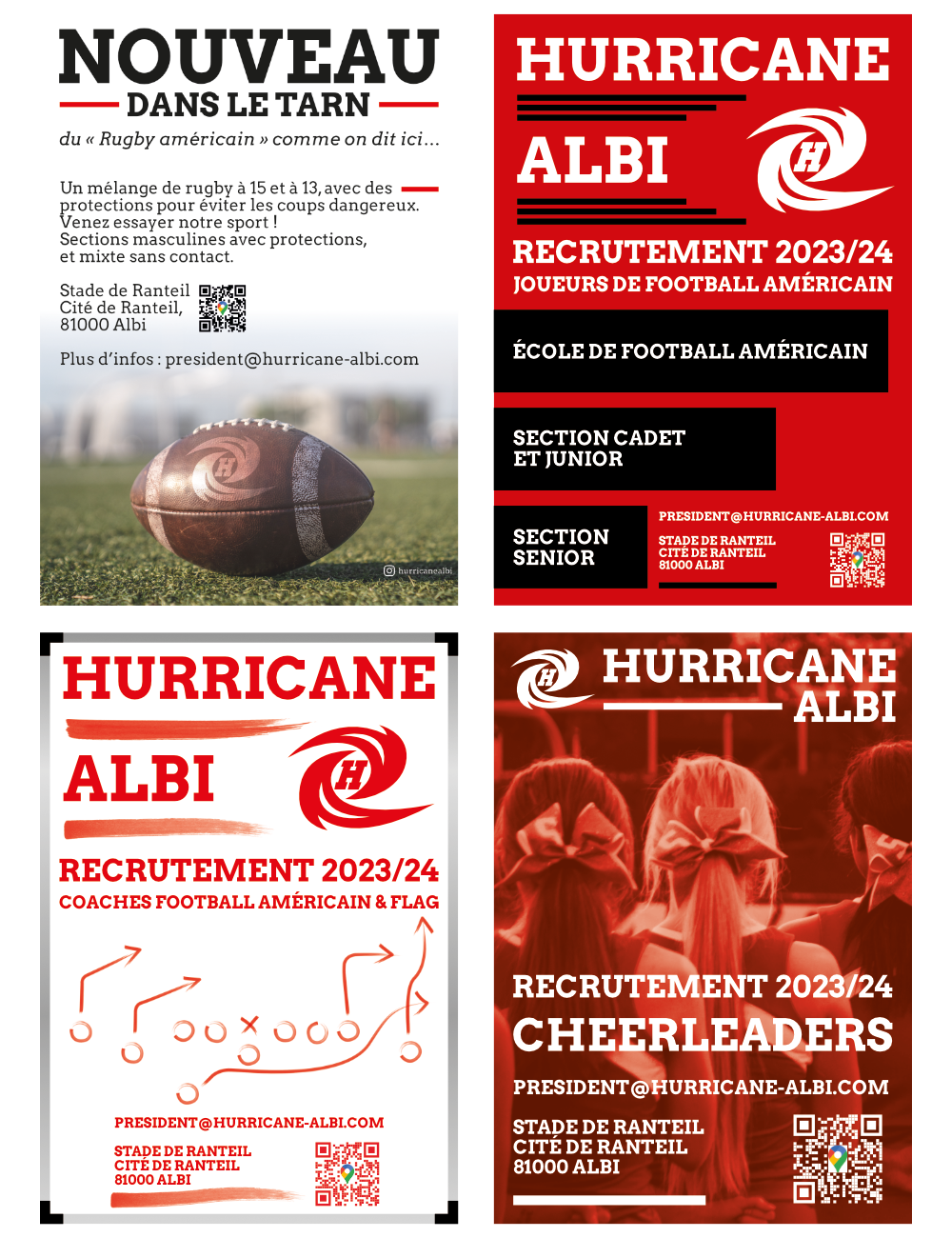 Affiches pour le club Hurricane d'Albi